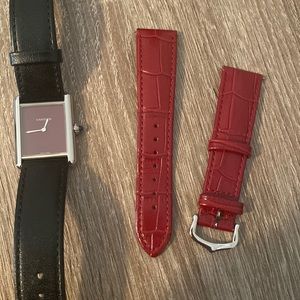 Cartier burgundy strap for large Cartier must